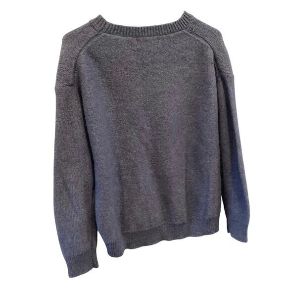 Magaschoni Mens Crewneck Mohair Sweater Blue Wool Blend Size Small Casual Preppy - Picture 4 of 6